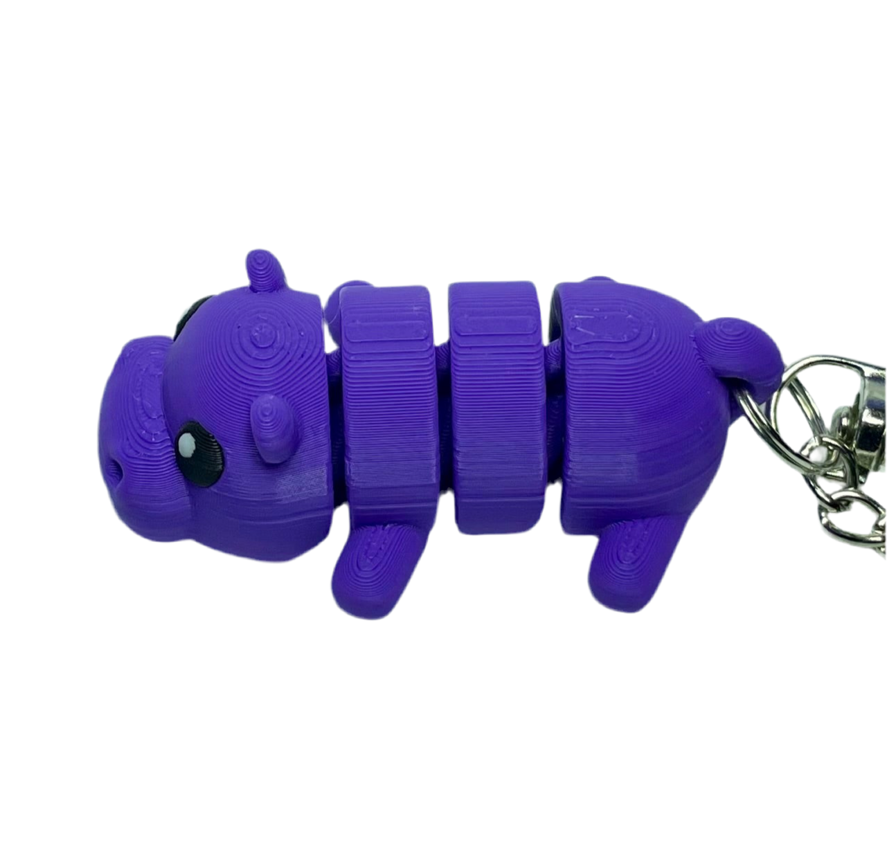 Hippo - "Flexi-Pet" Keychain Fidget Stress Relief Toy [3D Printed] Multiple Colors!