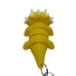 3D printed flexible gold triceratops keychain fidget toy