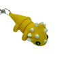 3D printed flexible gold triceratops keychain fidget toy