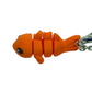 3D printed flexible goldfish keychain fidget toy
