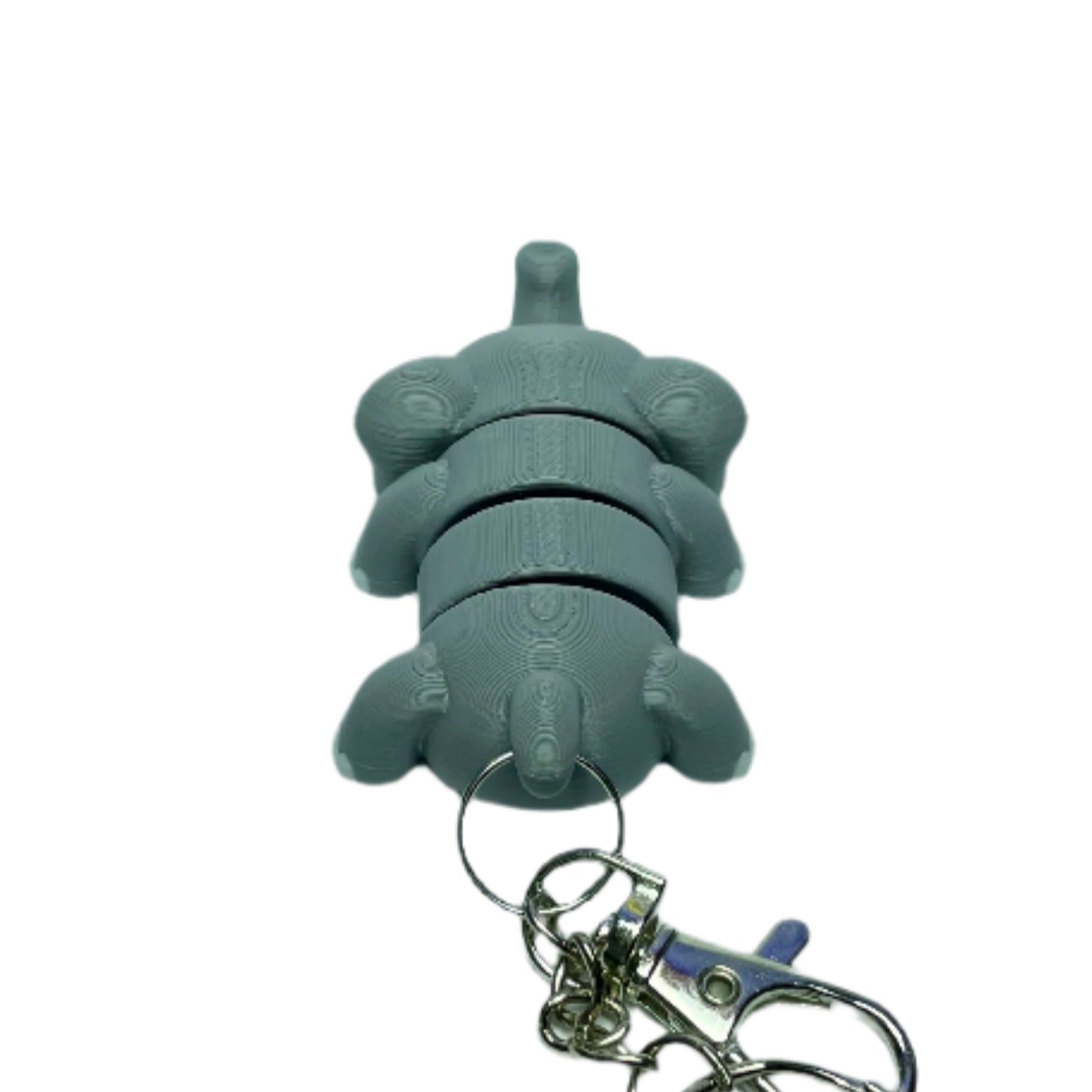 3D printed flexible elephant keychain fidget toy