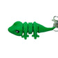 3D printed green gecko keychain fidget toy