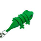 3D printed green gecko keychain fidget toy
