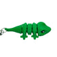 3D printed green gecko keychain fidget toy