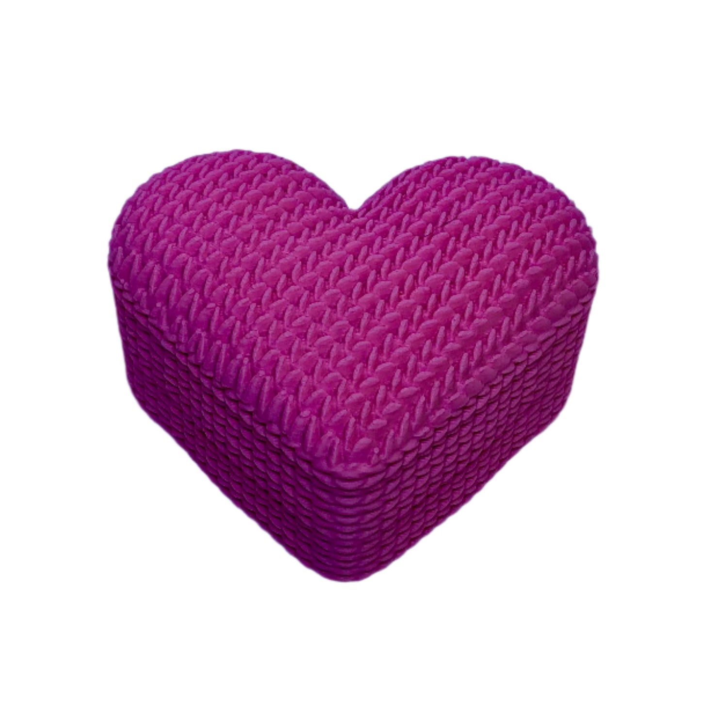 Heart-Shaped Knit Texture Gift Box with Magnetic Lid and Divider