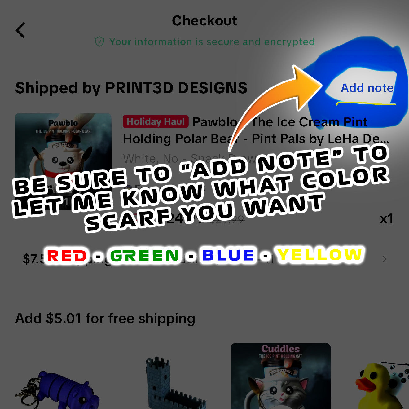 Pawblo - The Ice Cream Pint Holding Polar Bear - Pint Pals by LeHa Design