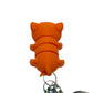 3D printed orange cat keychain fidget toy