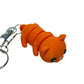 3D printed orange cat keychain fidget toy