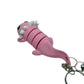 3D printed pink axolotl keychain fidget toy