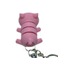 3D printed flexible pink pig keychain fidget toy