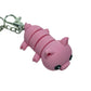 3D printed flexible pink pig keychain fidget toy