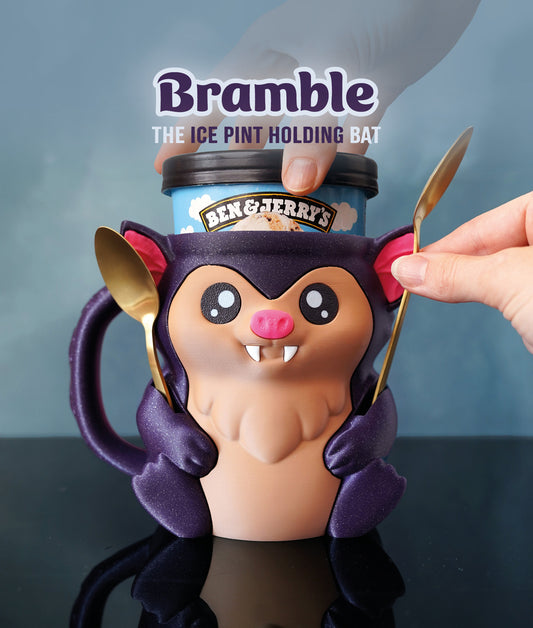 Bramble - The Ice Cream Pint Holding Bat - Pint Pals by LeHa Design
