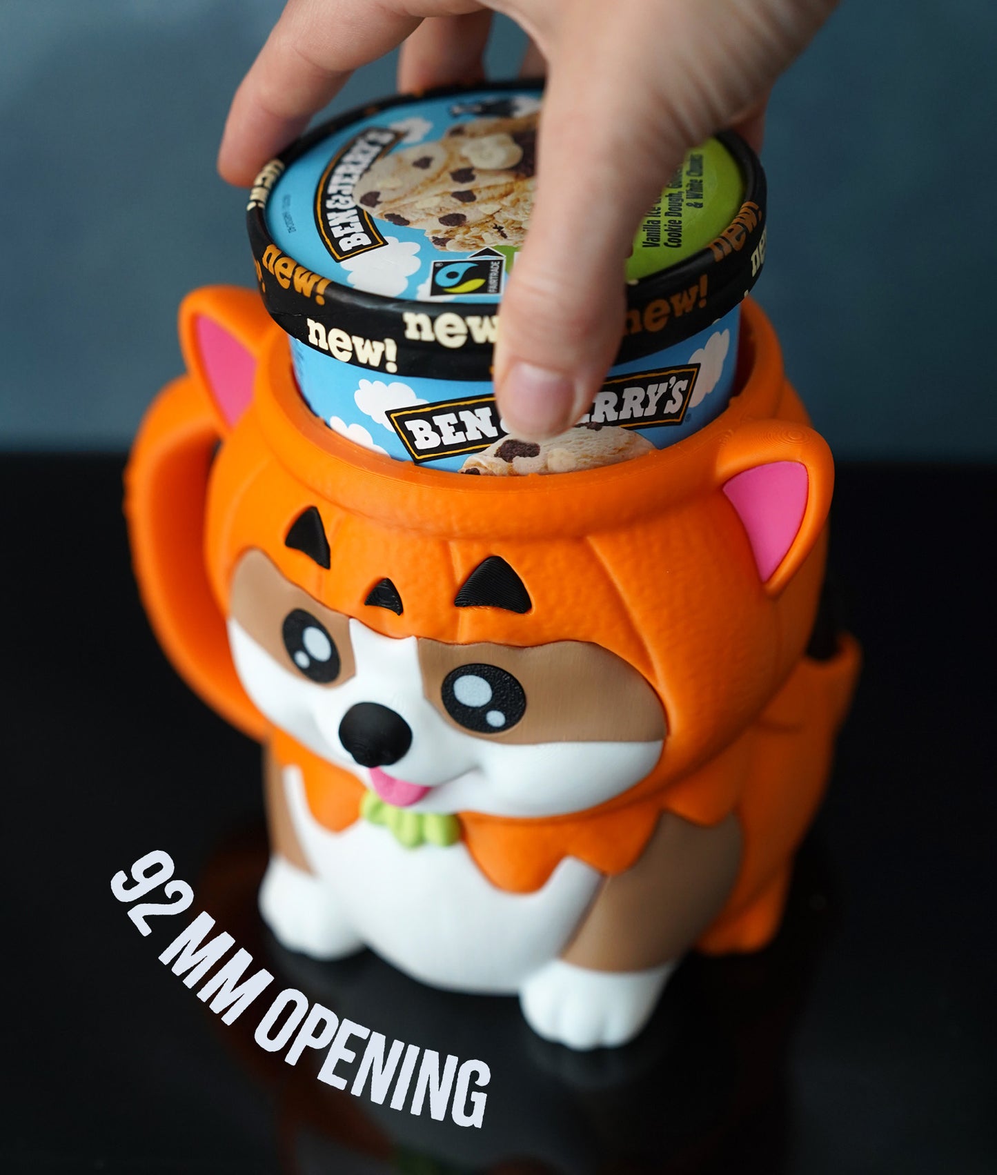 Kevin - The Ice Cream Pint Holding Corgi - Pint Pals by LeHa Design