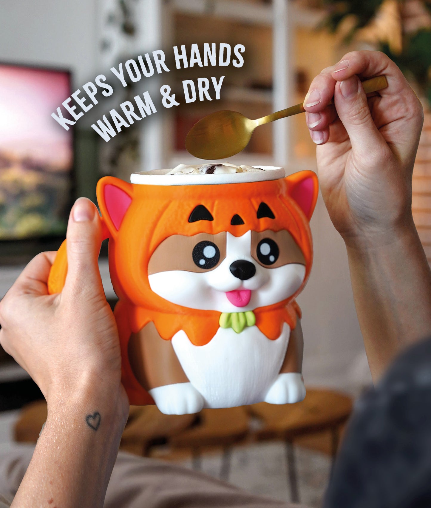 Kevin - The Ice Cream Pint Holding Corgi - Pint Pals by LeHa Design