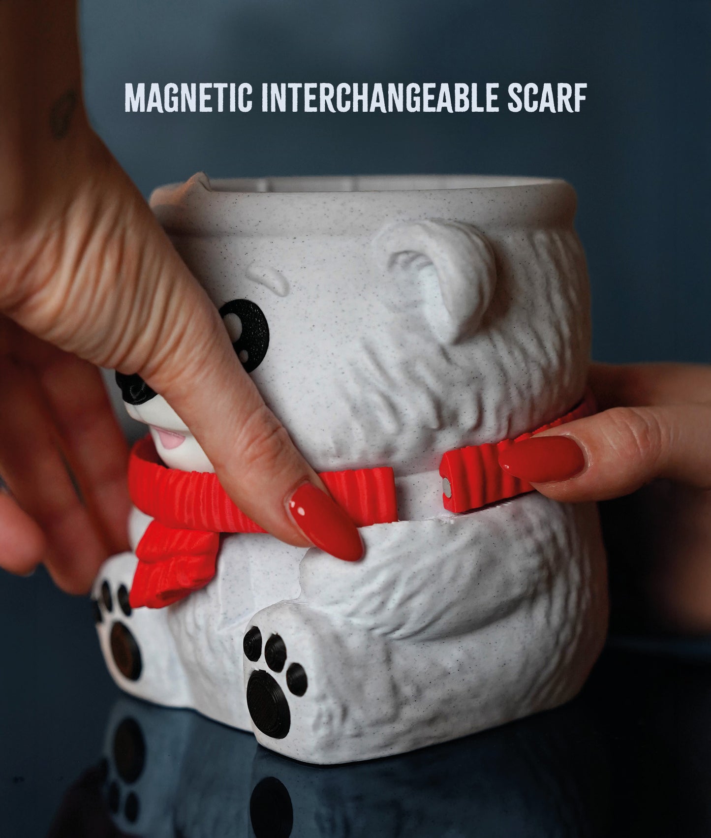 Pawblo - The Ice Cream Pint Holding Polar Bear - Pint Pals by LeHa Design