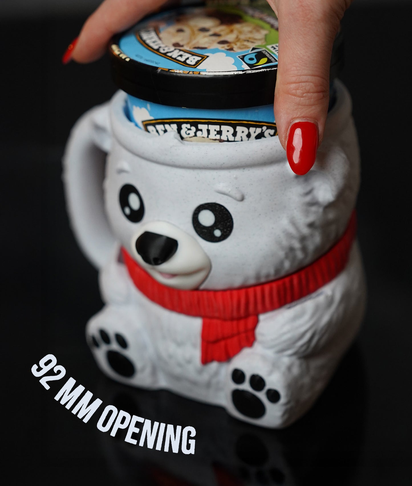 Pawblo - The Ice Cream Pint Holding Polar Bear - Pint Pals by LeHa Design