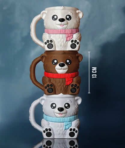 Pawblo - The Ice Cream Pint Holding Polar Bear - Pint Pals by LeHa Design